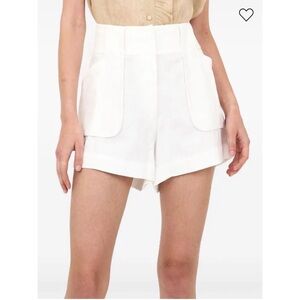 High-Waist White Women's Shorts